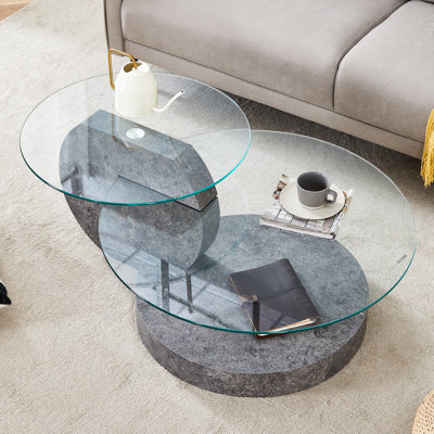 Glass Top Single Coffee Table