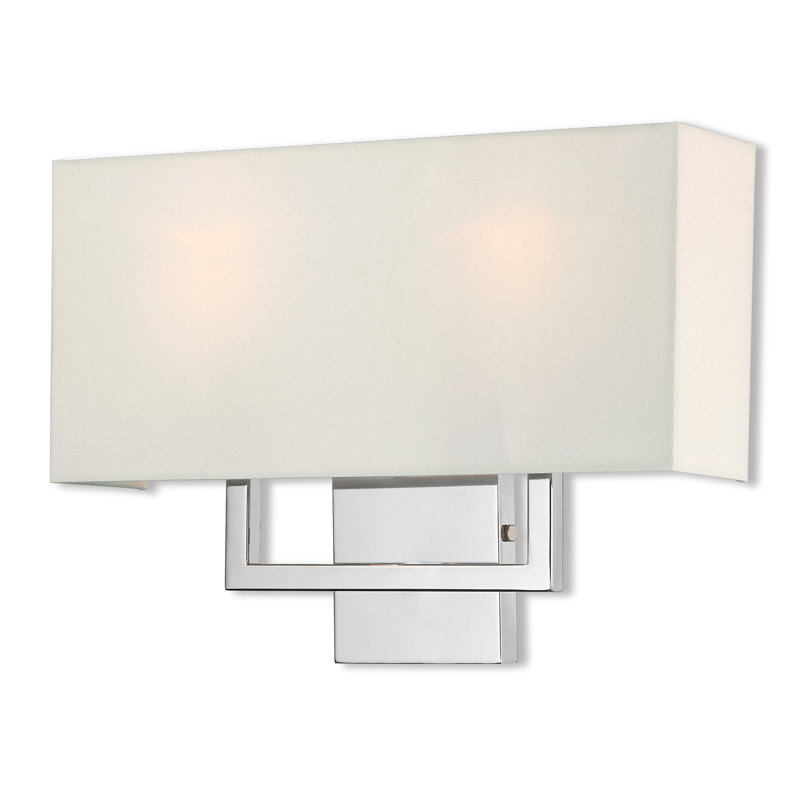 Willow Corner Wall Light, 12" H x 16" W x 3.88" D, Polished Chrome