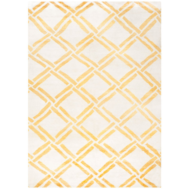 Tapis marocain en viscose / coton noué à la main Emmariah, Rectangle 8 pi x 10 pi