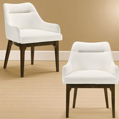 Chenille Vintage Oak Side Chair Of 2, Featuring Padded Cushions, 4.13"h Cushion Thickness, Seat, Rubber Wood, Venner, Nature Marble, Bent 220lbs Per S