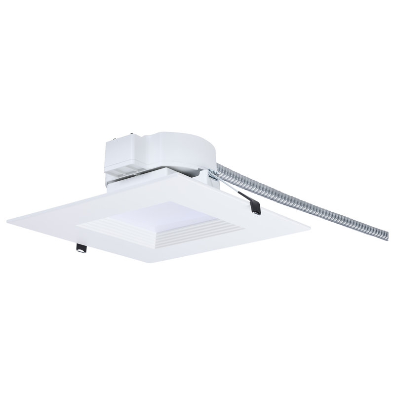 25.5W Field Selectable LED 8-Inch Commercial Downlight Dual Dimming Square 120-347V