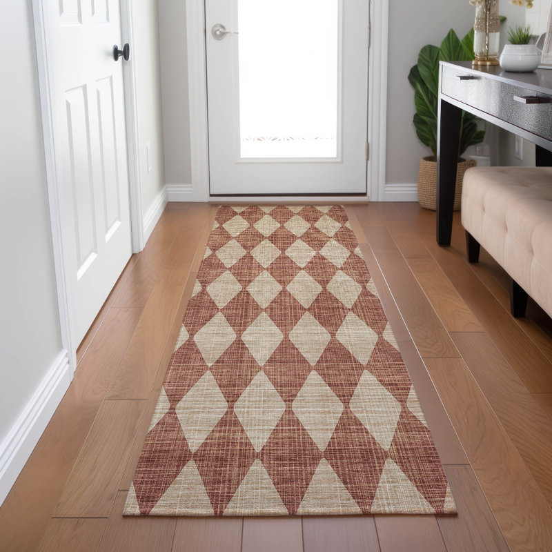 Tapis intérieur / extérieur Loreen avec envers antidérapant, Tapis de couloir 2 pi 3 po x 7 pi 6 po