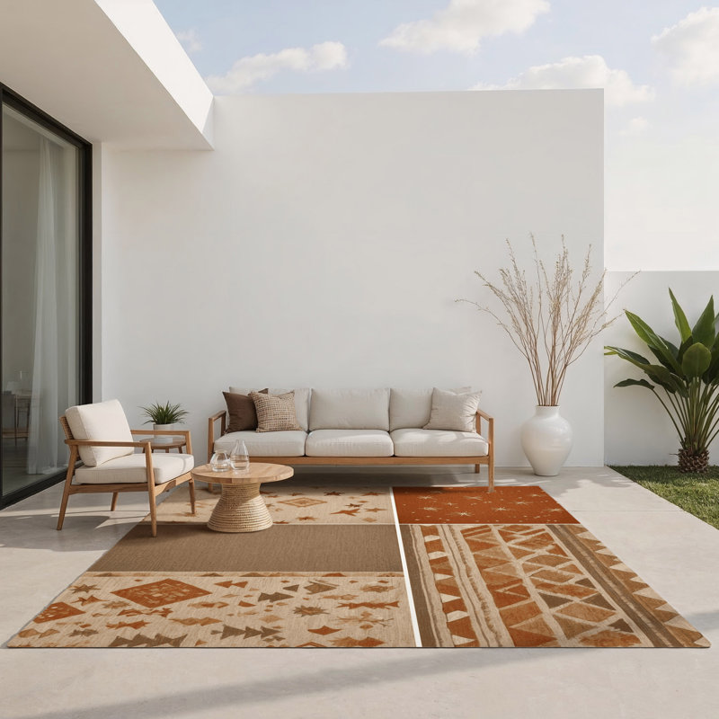 Tapis intérieur et extérieur Sunburst Vista, Rectangle 1 pi 6 po x 2 pi 6 po