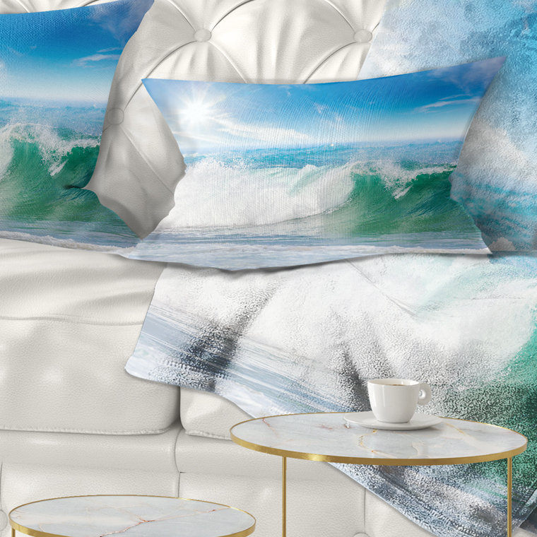 Coussin lombaire seascape waves under sun