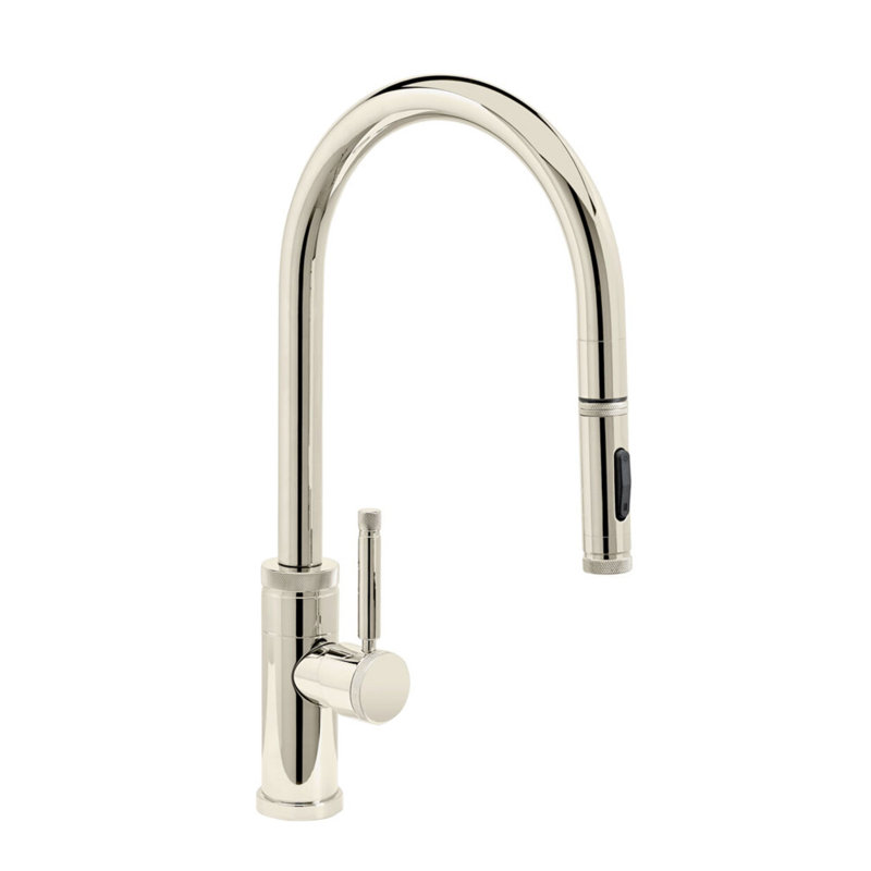 Industrial Plp Pulldown Faucet -Toggle Sprayer, Polished Nickel
