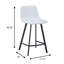 Tabouret de bar et de comptoir en cuir synthétique Latitude Run - Siège en polyuréthane sans accoudoirs avec repose-pieds, pieds en fer - Chaise d'appoint pour îlot de cuisine, bar personnel, pub, café, salle à manger-1812757059