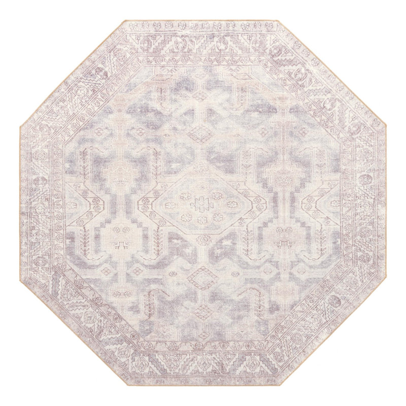 Chenille Geometric Indoor Rug, Octagon 7'6" x 7'6"