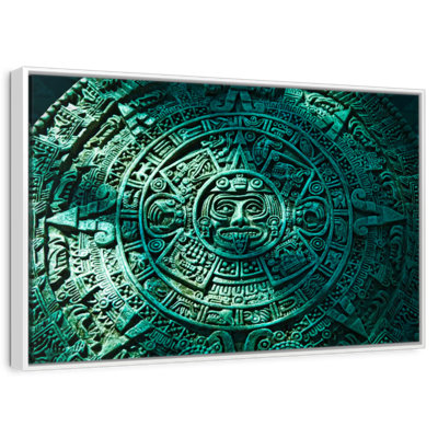 Green Aztec Sun Stone