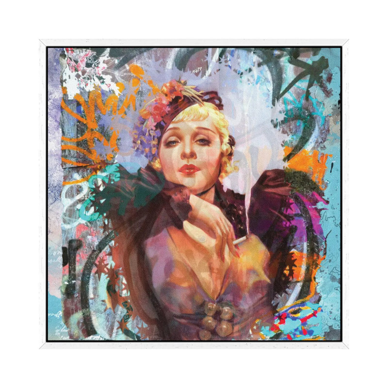 Sultry by Karen Smith - Floater Frame Print on Canvas, White Framed