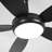 Modern 42" Black 5-Blade Dimmable Ceiling Fan with Lights And Remote Control, Quick-Install Blades, Easy Installation, 3CCT LED Lights, 6 Reversibles DC Motor, Timer, 4"/10" Downrods