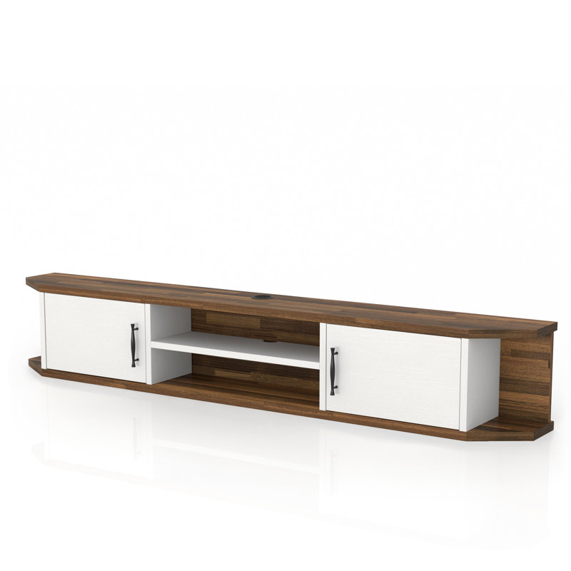 Brimer Floating TV Stand for TVs up to 78", White