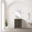 Meuble-lavabo simple en chêne brun 24 po X P 18 po D, avec plateau en acrylique-117980135