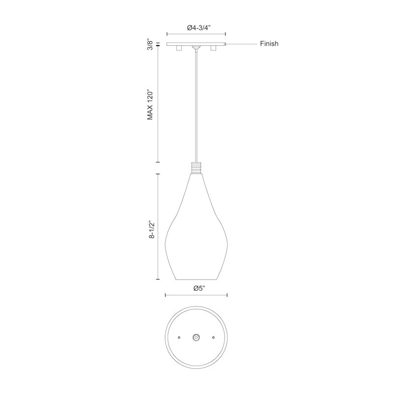 Victoria 1 - Light LED Pendant
