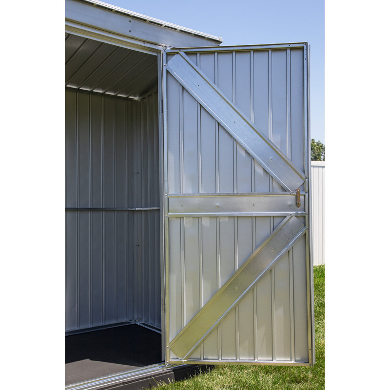 6 ft x 6 ft Silver Galvalume Steel Portable Storage Shed