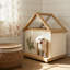Maison de chat en cèdre avec toit en acrylique pour chats et petits chiens Orla-126554063
