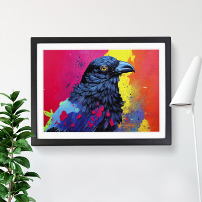 XH1022-7343X Raven Bird Splash Vol.4 Abstract - Single Picture Frame Print