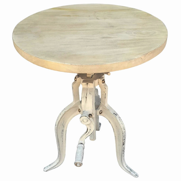 Calam Solid Wood Top Single Coffee Table, White, White