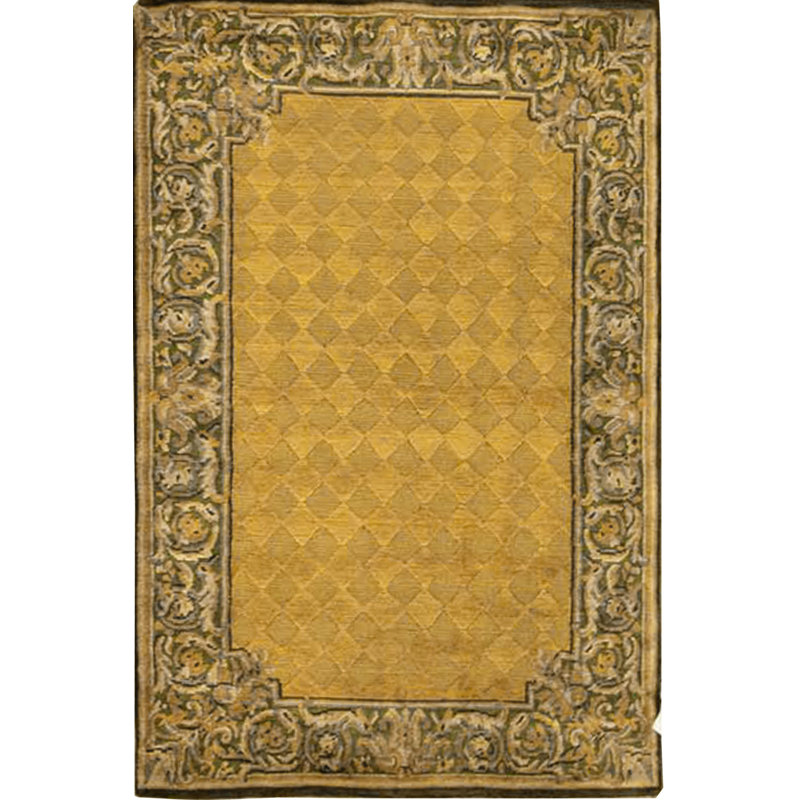 Hand-Knotted High-Quality Gold Area Rug