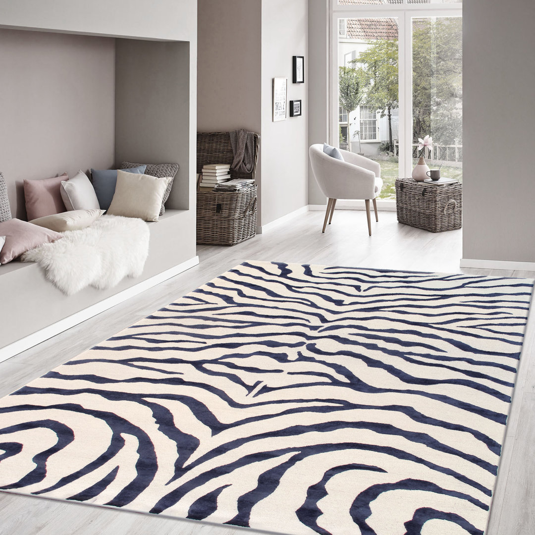 Edgy Hand Tufted Viscose Animal Print Indoor Rug Pasargad Rug 