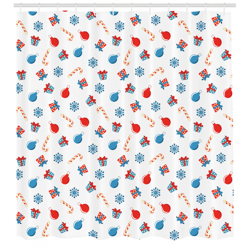 Ensemble de rideau de douche + crochets, H 75 po x l 69 po