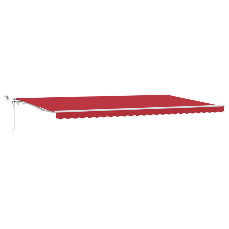 Retractable Awning, Red, 600 cm W x 350 cm D
