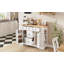 Buffet avec rangement, console de cuisine avec 5 tiroirs, 2 armoires, tablettes réglables, buffet pour la salle à manger, le salon, le vestibule-507148157