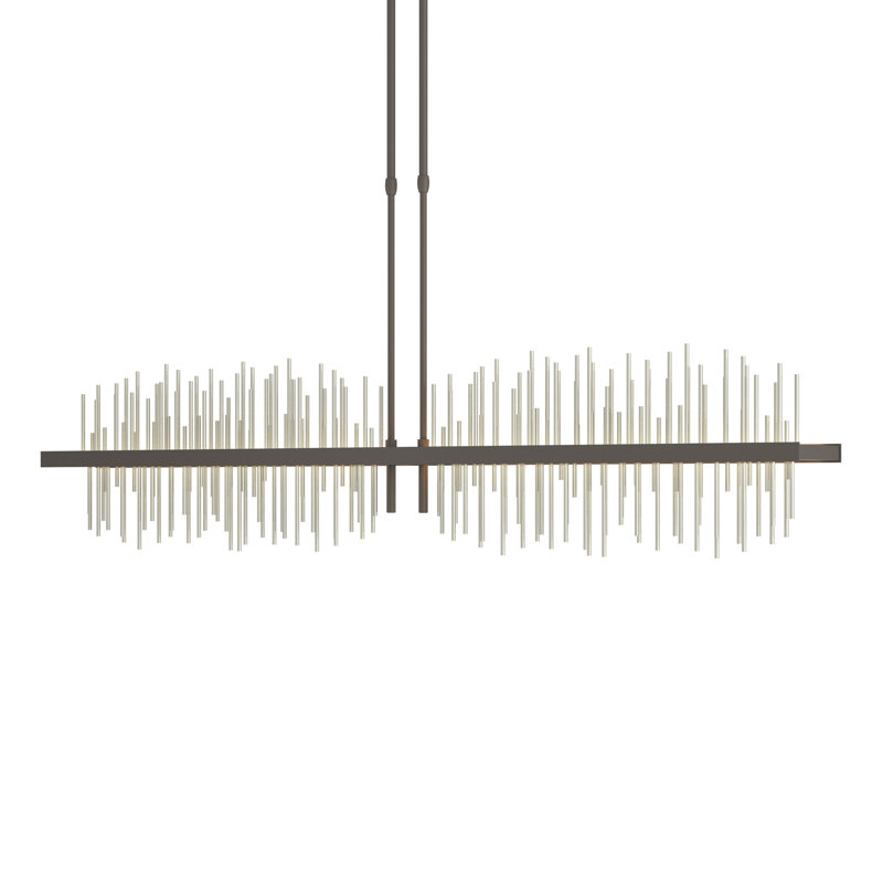 Gossamer 1 - Light Kitchen Island Linear LED Pendant, Dark Smoke, Sterling
