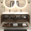 Ensemble de meuble-lavabo mural 60 pouces avec portes et tiroir intérieur Stella-1497154292