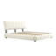 Structure de grand lit, tête de lit capitonnée avec très grand coussin ultra doux, lit plateforme en chenille avec support double en lattes de bois et de métal-433959059-433959057