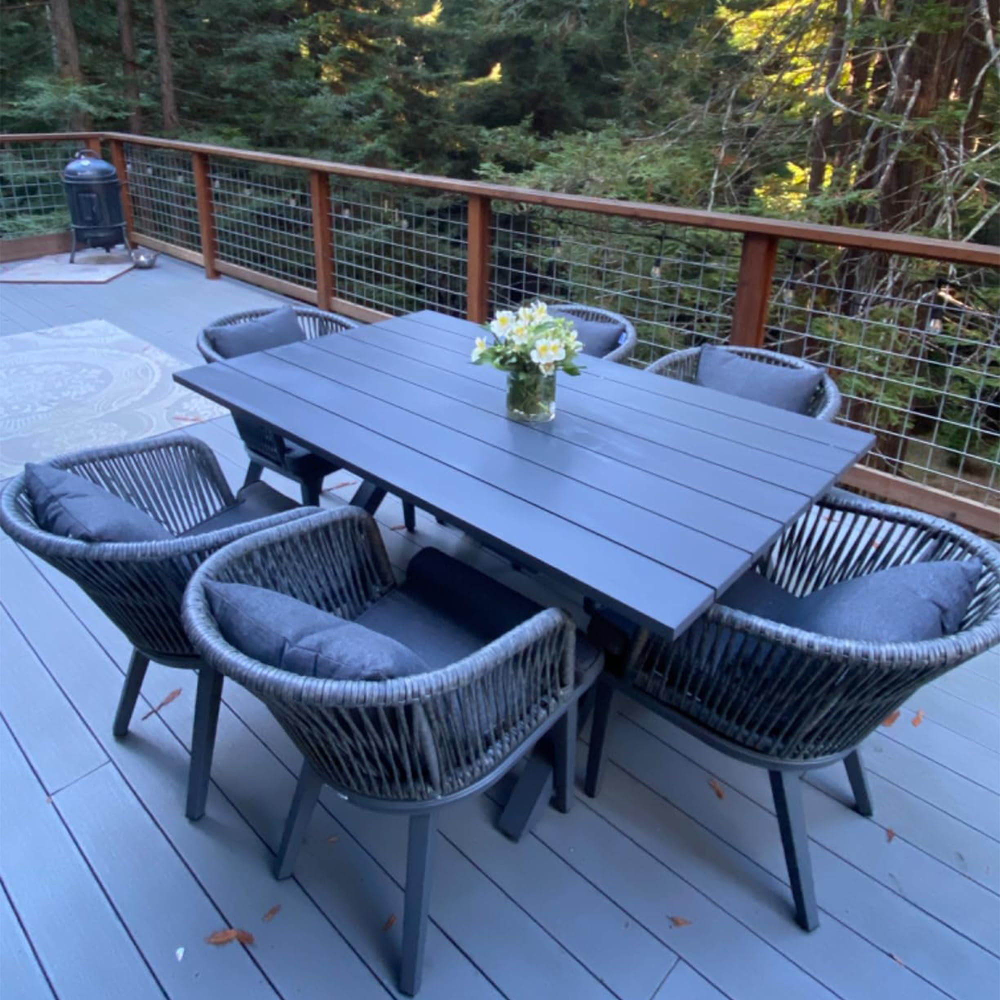 Red Barrel Studio Carsten 7 Pieces Patio Dining Sets Allweather Wicker