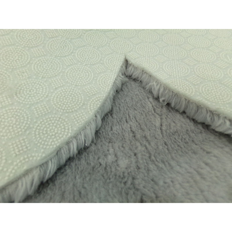 Light Grey Carpet (4 ft x 6 ft), 100% Polyester, 0.8 in Pile Height | Non-Slip Plush Underside, Antibacterial, Anti-Allergenic, Antistatic | Machine Washable at 86°F | Perfect for Living Room & Bedroom Décor