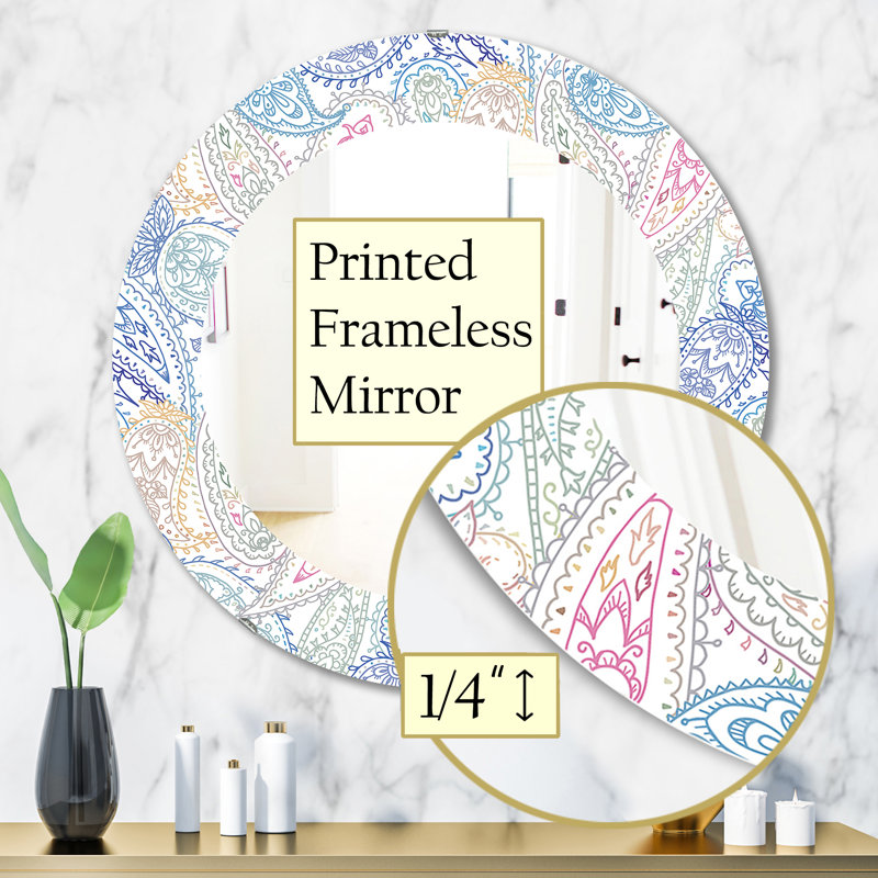 Paisley 6 - Miroir Mid-Century, H 31,5 po x l po