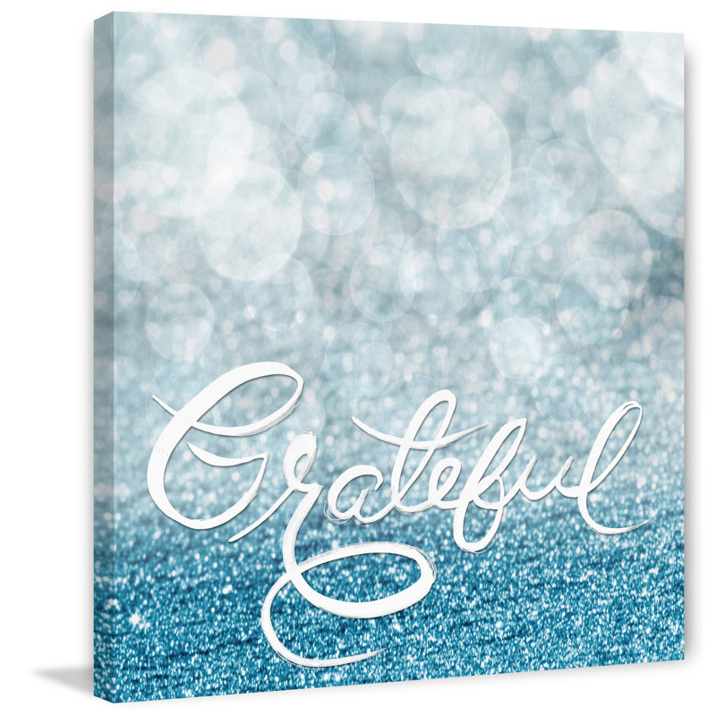 Reproduction d’art textuel sur toile, "Grateful IV" par Marmont Hill, H 12 po x l 12 po x P 1,5 po