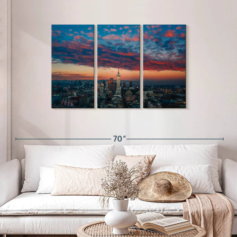 Skyline de Sireci, Mexique, H 28 po x l 45 po