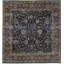 Hand-Knotted High-Quality Blue and Brown Area Rug