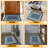 Ottohome Non-Slip Bordered Area Rug For Living Room, Hallway, Entryway Rug, Blue-1233561624