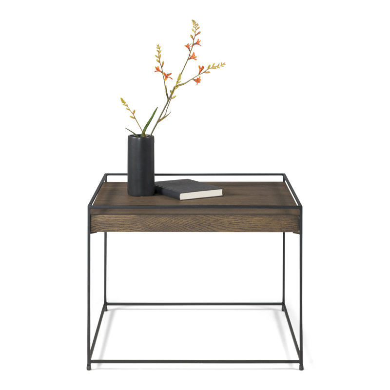 Lanette Four Leg Coffee Table, 46cm H x 60cm W x 60cm D, Walnut