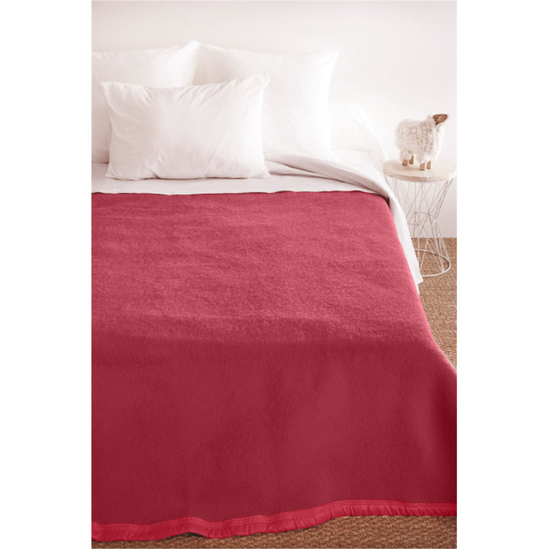 Couverture épaisse en laine lavable Laine, Grand, Rouge