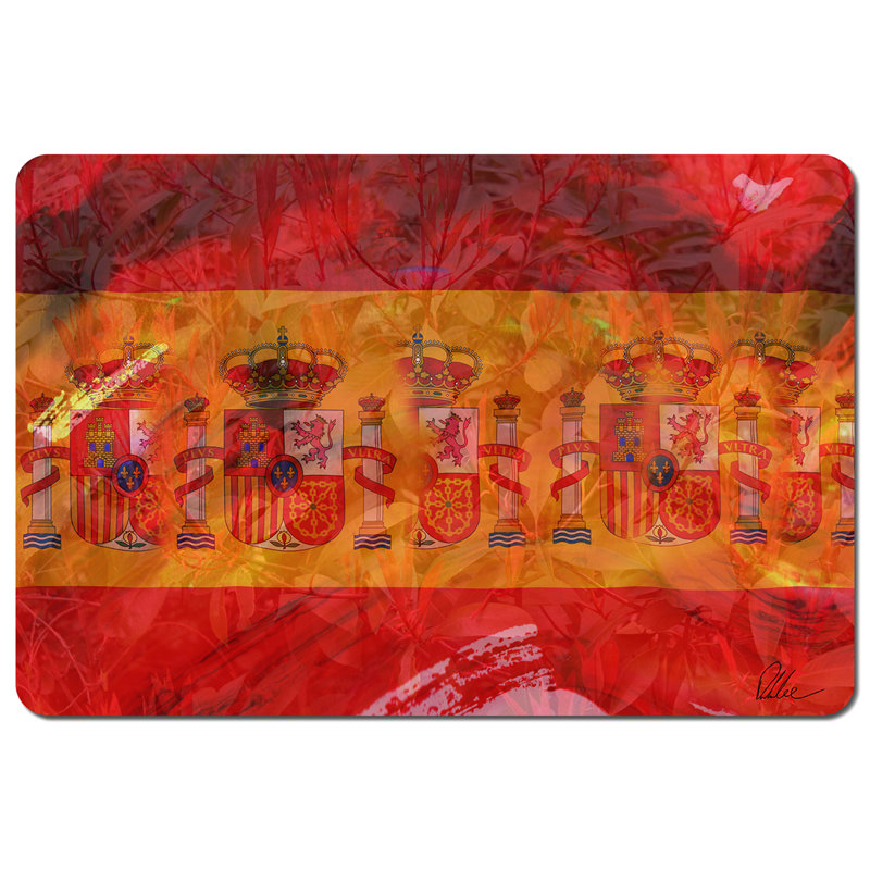 Craman Polyester-Coated Hardboard No Pattern Rectangle Placemat