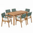 Ensemble de salle à manger d'extérieur en bois d'acacia Brendalyn