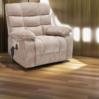 Fauteuil de massage surdimensionné et inclinable Power Lift - Double moteur - Inclinaison à 180 ° - Massage 8 points et chaleur - Tissu chenille - Assemblage facile?