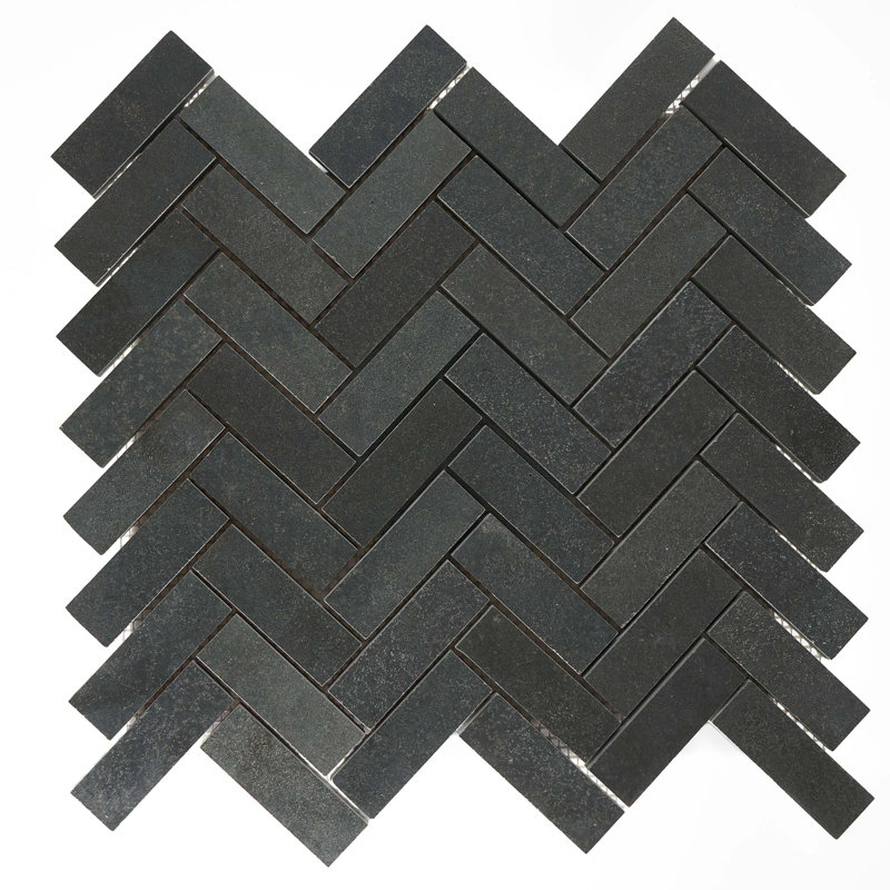 Carreau de mosaïque de mur et de plancher en basalte 1 "x 3" Highland