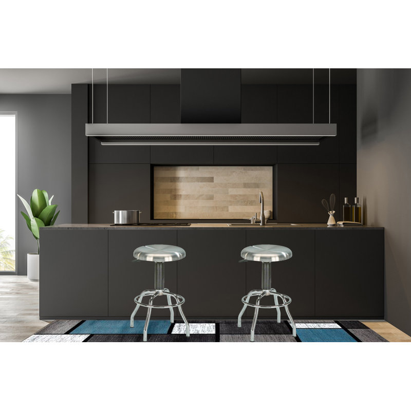 Ensemble de 1 tabouret de travail réglable en acier inoxydable Jurg