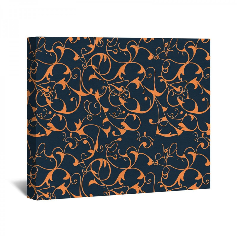 Motif de feuille sur toile, H 11 po x l 14 po x P 3 po