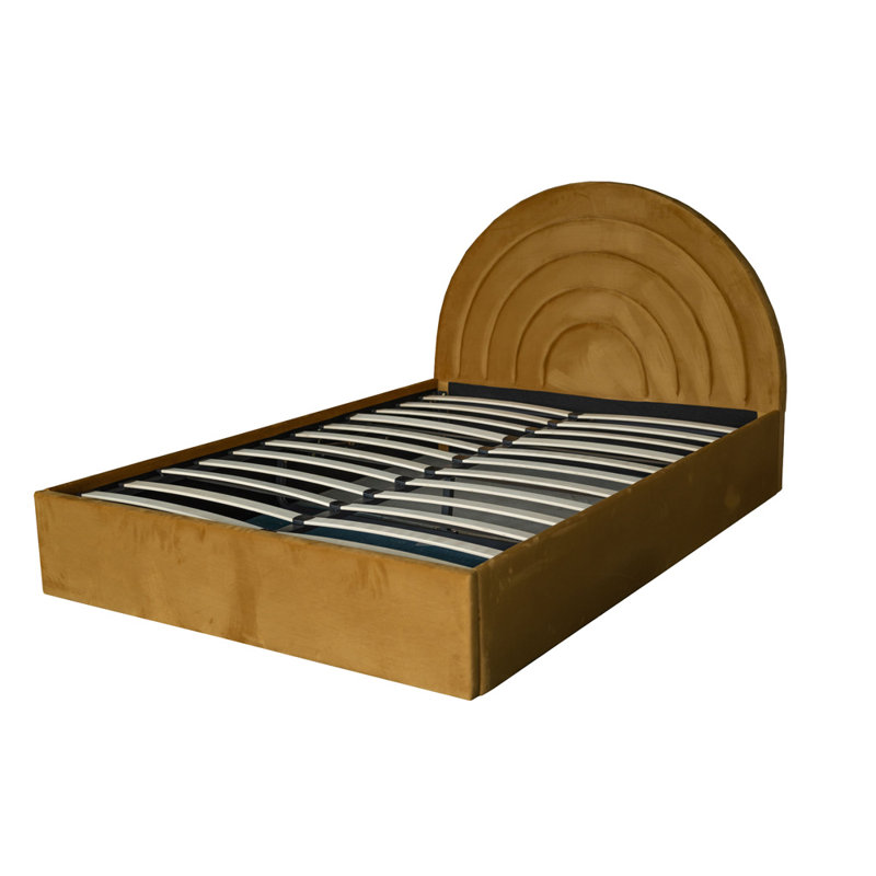Acamas Upholstered Ottoman Storage Bed, Kingsize (5'), Mustard