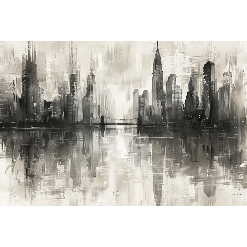 Pont au crépuscule, art mural sur toile, H 16 po x l 24 po x P 1,5 po