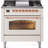 ILVE Nostalgie II Series 36 inch Dual Fuel Range with 6 Burners, Griddle (Glass Door)-124968149-98168224