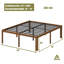 Lit plateforme en métal robuste de 18 po Hather, fentes pour fixation de la tête de lit, silencieux-1298016508