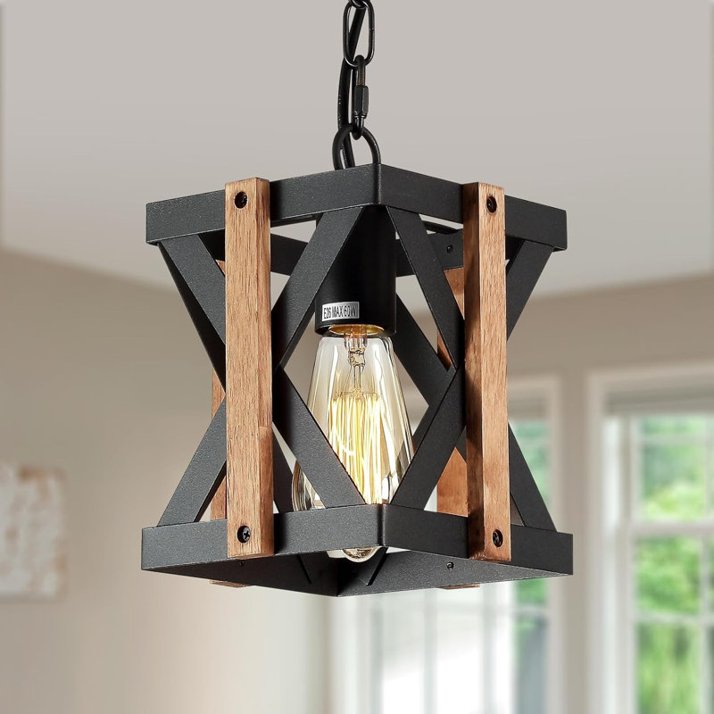Kamyla 1 - Light Matte Black Lantern Pendant
