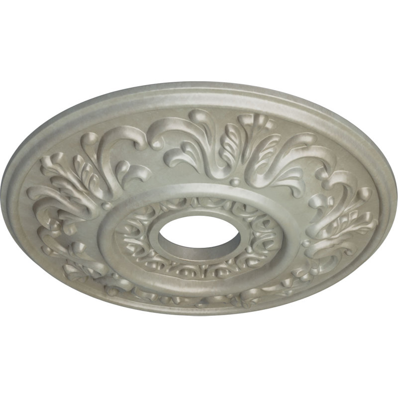 Endurathane Riley Ceiling Medallion, 18"OD x 3 1/2"ID x 1 1/2"P (Fits Canopies up to 4 5/8"), Hand-Painted Cloud Burst Crackle Finish